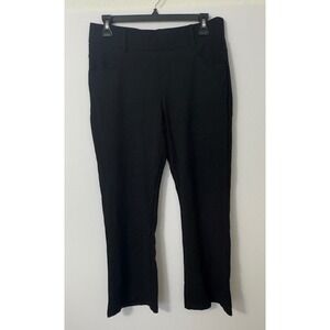 Maze Collection Dress Pants Womens Large Black Stretch Flare Leg Pull On Office